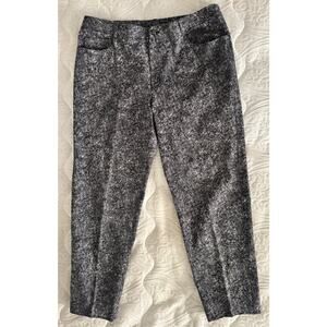 Dana Buchman Black & White Jeans Sz 16 Animal Print Cotton Spandex Stretch
